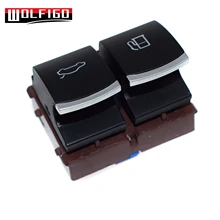 Wolfigo chrome porta do tanque de combustível & botão de liberação do tronco interruptor para vw jetta 3c0 959 903 novo 35d959903