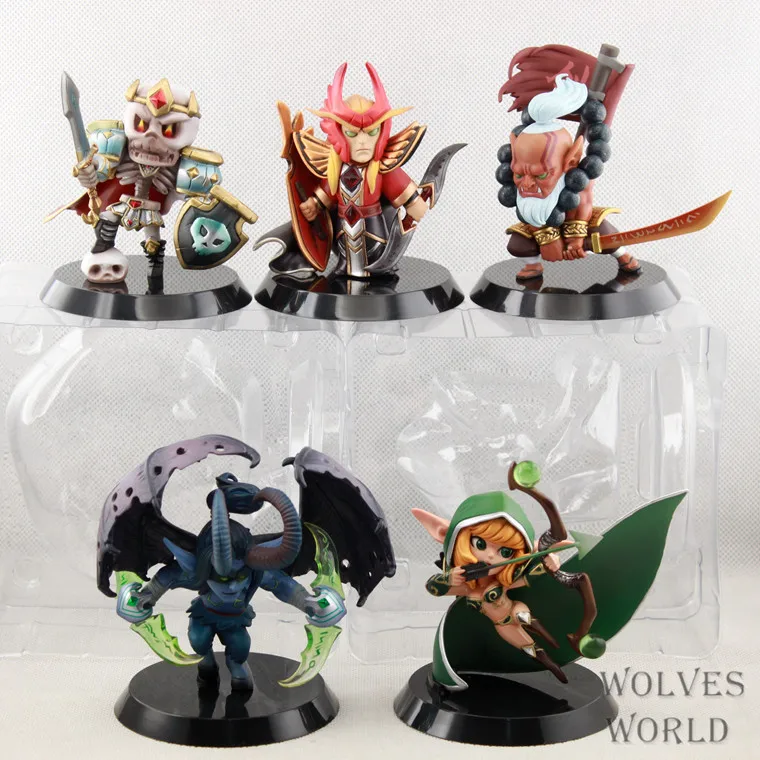  5Pcs/Set Dota 2 Figure Action Dota2 Model JUGG/Windrunner/Terrorblade/Silencer/Skeleton King Funs B