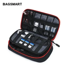 BAGSMART Electronic Organizers Portable Accessories Bag Waterproof Travel Bags For Phone Data Line SD Card USB Cable Earphone