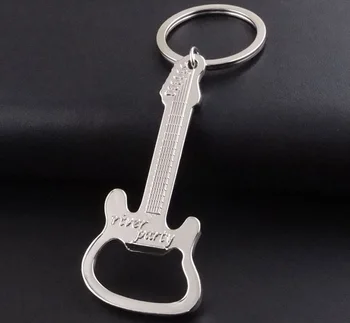 

2019 Hot Sale Gift Zinc Alloy Beer Guitar Bottle Opener Bottle Opener Keychain Keyring Key Chain