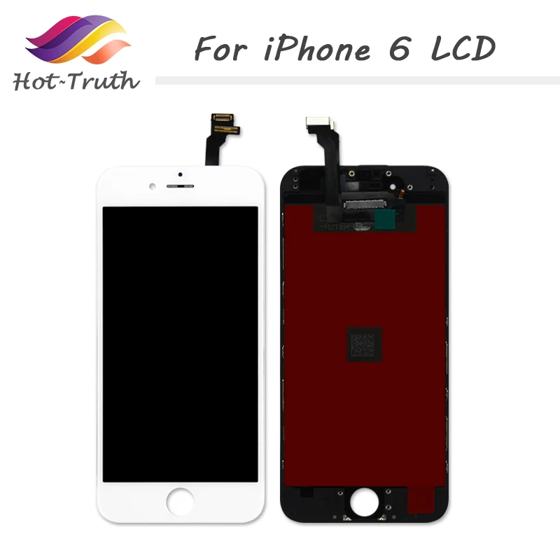 

Hot-Truth 10PCS LCD For iPhone 6 LCD Display Touch Screen Digitizer Assembly Complete Replacement Black & white Free Shipping