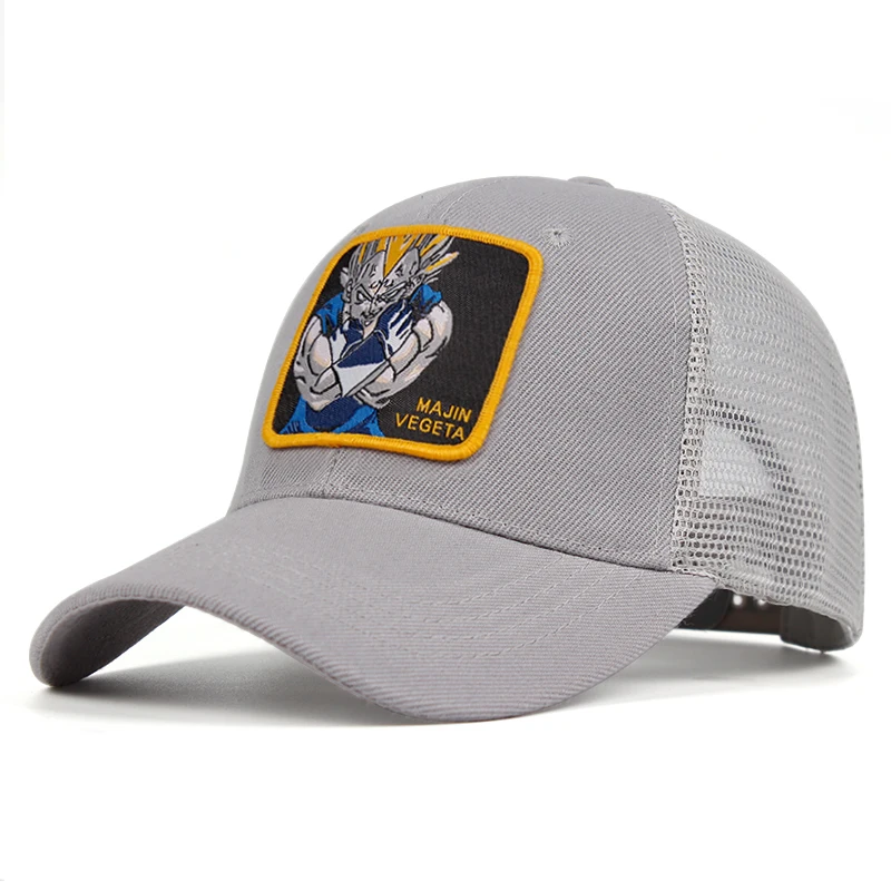 Majin VEGETA сетчатая Кепка Dragon Ball Z Snapback хлопковая бейсбольная кепка для мужчин и женщин хип-хоп кепка для дальнобойщика, летняя кепка, Прямая поставка