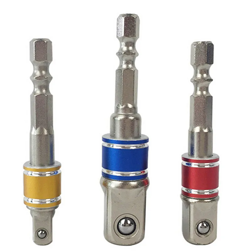 1PCS 1 4 3 8 1 2 Wrench Socket Adapter colorful Spring Loaded Ball Chrome Vanadium