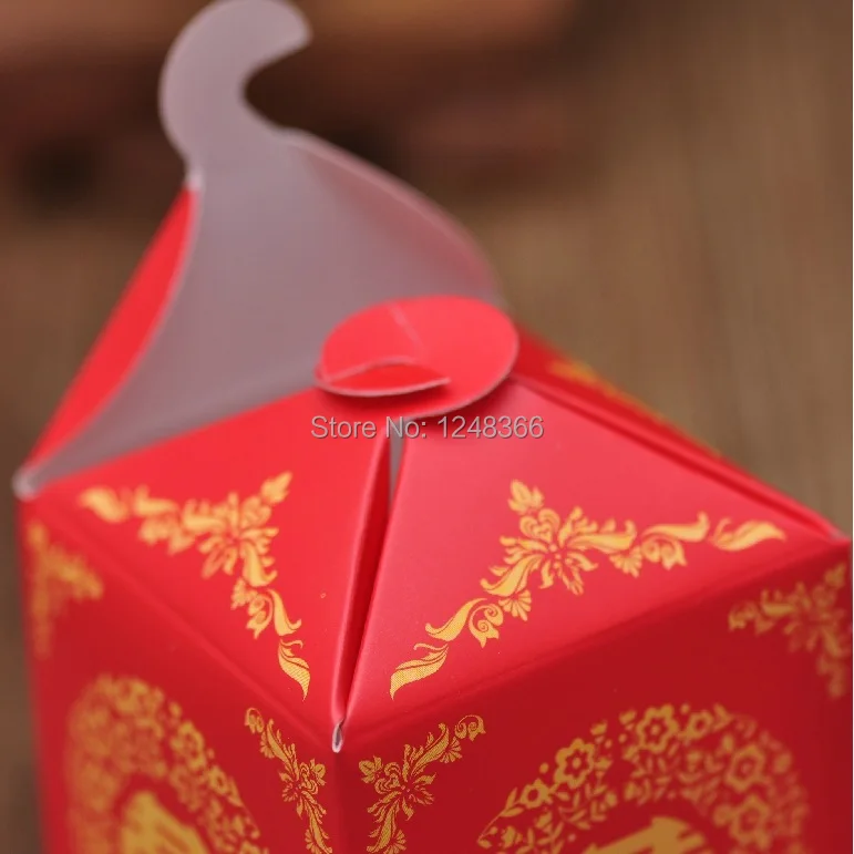 10 Pcs Chinese Style Bridal Sedan Chair Shape Paper Candy Box Wedding Decoration 