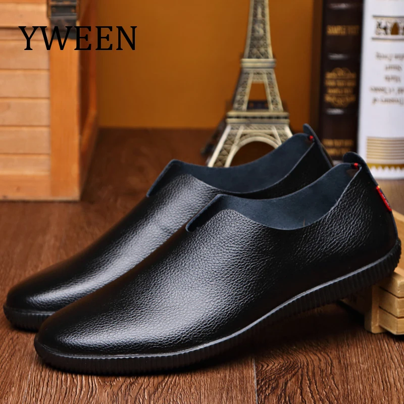 YWEEN Spring Autumn Men's Shoes Slip-On Solid Soft Leather Men Loafers Casual Oxford Shoes For Man YWEEN Spring Autumn Men's Shoes Slip-On Solid Soft Leather Men Loafers Casual Oxford Shoes For Man