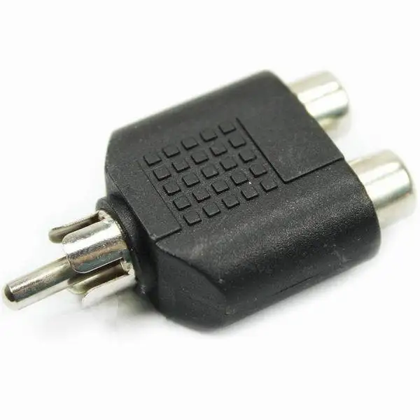 

New RCA AV Audio Y Splitter 1 Male to 2 Female Plug Adapter Black