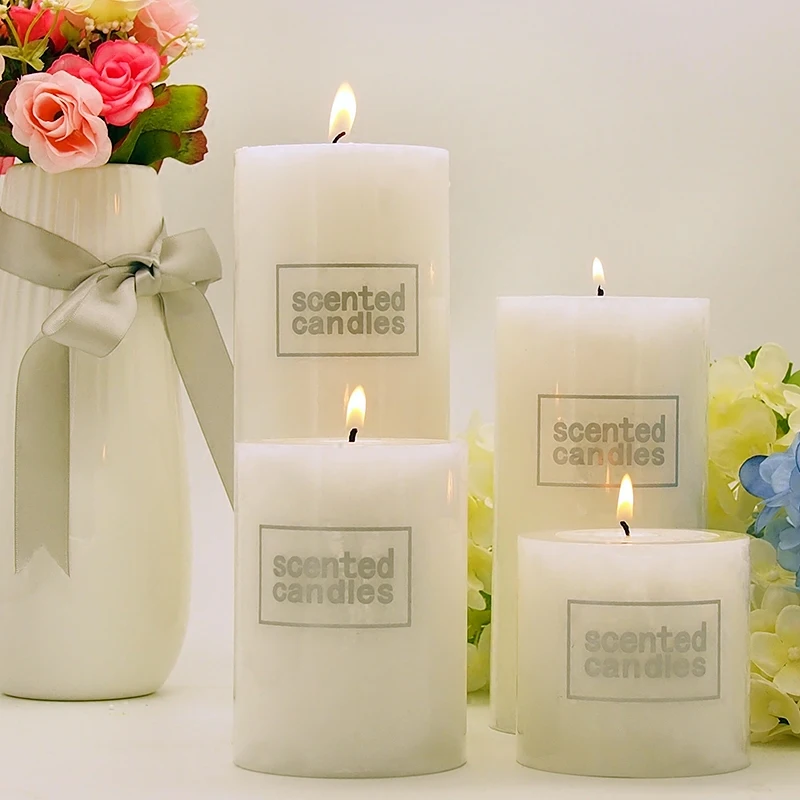 Новые творческие Ароматические день рождения свадьбы свечи белый любовь беспламенного свечи на день рождения украшения Белый Свадебные свечи центральные