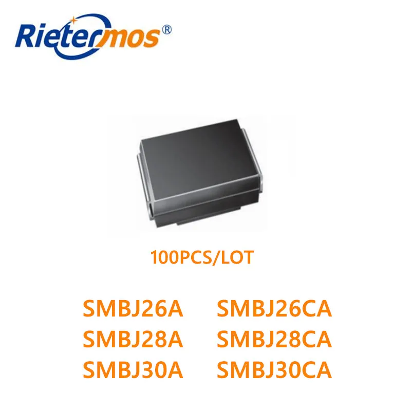 100 шт. SMBJ26 SMBJ26A SMBJ26CA SMBJ28 SMBJ28A SMBJ28CA SMBJ30 SMBJ30A SMBJ30CA SMB высокое качество | Электроника