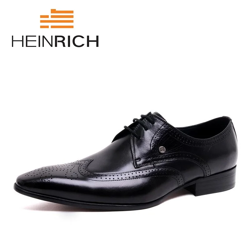

HEINRICH Custom Handmade Men Shoe Men's Dress Office Shoes Men Black Luxury Genuine Leather Men Shoes Erkek Ayakkabi Deri