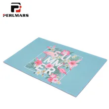 Ins стиль Фламинго напольный ковер для ванной кухни Нескользящие водные абсорбирующие коврики современные Коврики Дверные Коврики Декор коврика