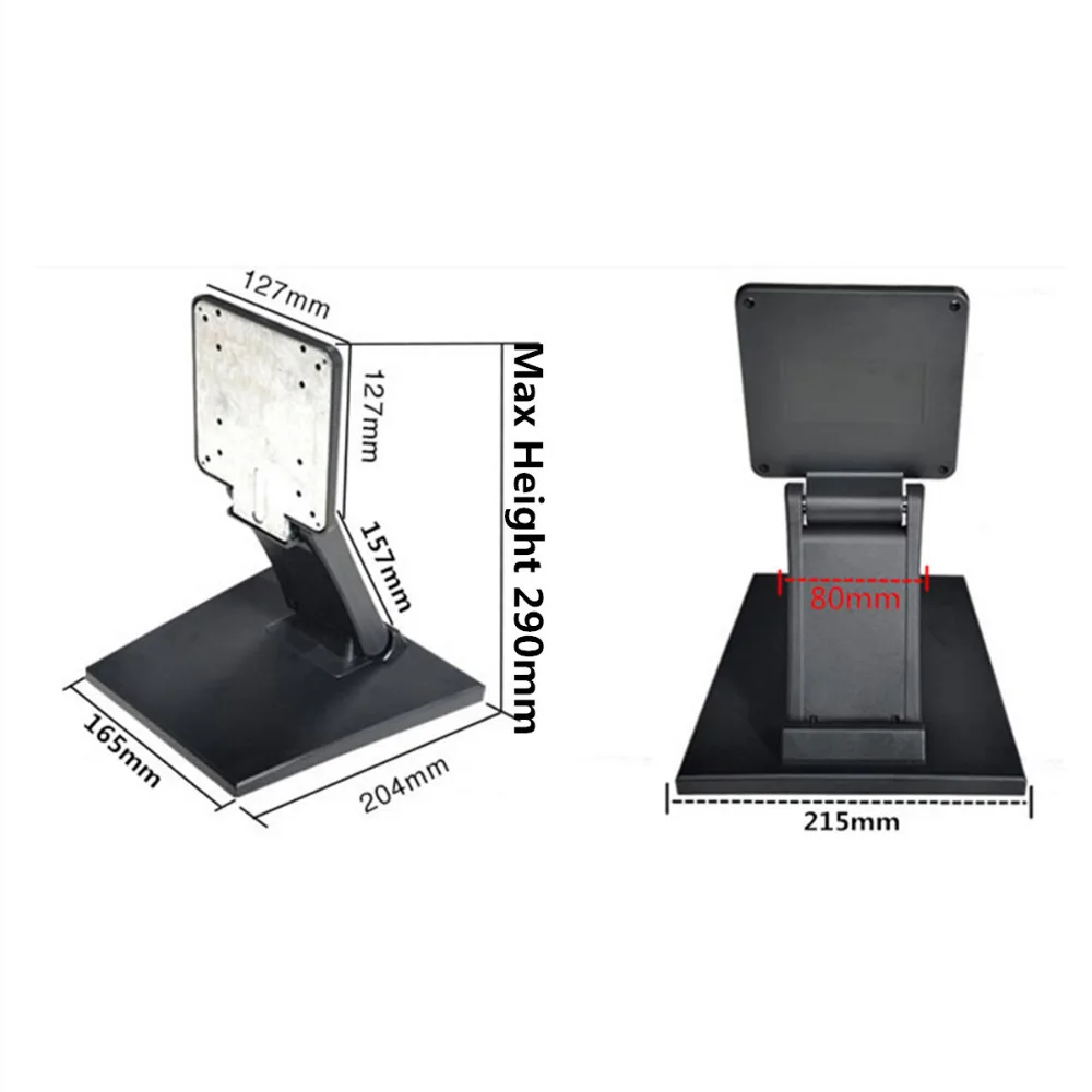  Wearson WS-03A Adjustable LCD Monitor Stand Mount Folding VESA Monitor Desk POS Stand With VESA Hol
