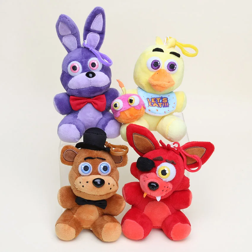 

14cm FNAF Five Nights At Freddy's Freddy Fazbear Bear Foxy Chica fnaf Plush pendant doll toys plush & stuffed keychain kids toys