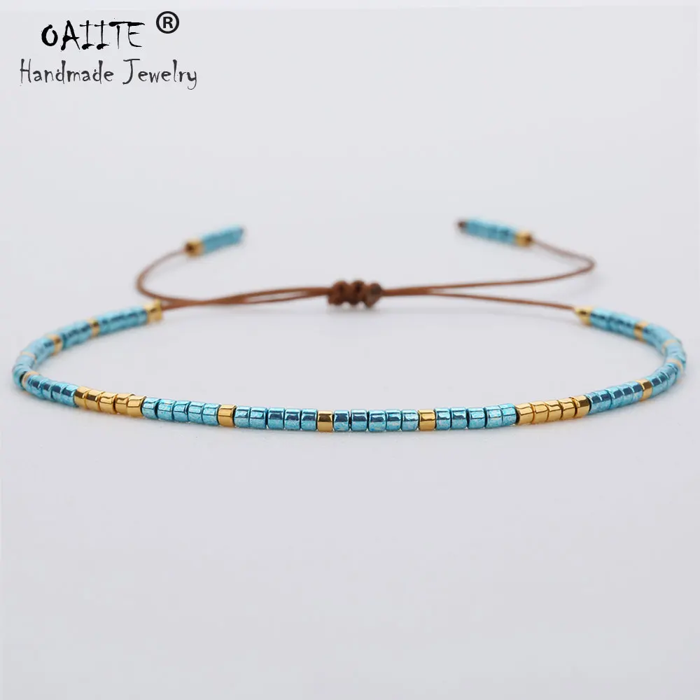 

OAIIT Fashion Office OL Style Friendship Bracelet Handmade Woven Japanese MIYUKI Seed Beads Bracele Women Men Gift