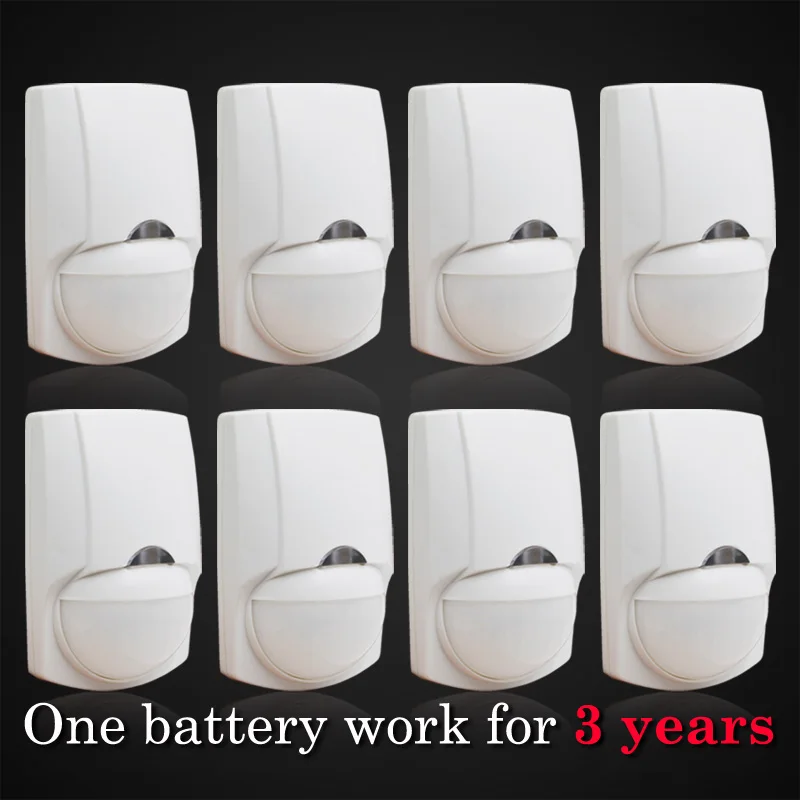 bilder für 1 batterie = arbeit 3 jahre, drahtlose passiive infrarot motion detektor, Sensor Alarm, 8 stücke enthalten, großhandel preis bilder für 1 batterie = arbeit 3 jahre, drahtlose passiive infrarot motion detektor, Sensor Alarm, 8 stücke enthalten, großhandel preis