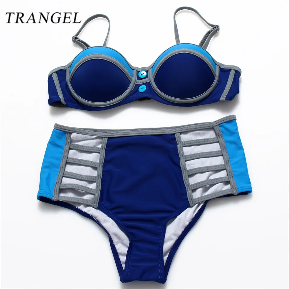 

Women bikini Push up Brazilian style button high waist bra female cup cut out swimsuit sexy bathing suit strappy beach bikinis
