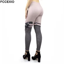 FCCEXIO, дизайн, сексуальные, Bad Girl Kiss, телесные, с принтом, эластичные, для фитнеса, леггинсы для тренировок, тонкие, спортивная одежда, леггинсы, женские штаны