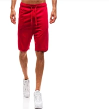 Новые мужские летние Повседневное хлопковые короткие штаны Свободные Фитнес jogger Спортивная шорты Повседневное брюки до колен одноцветное Comfort Shorts