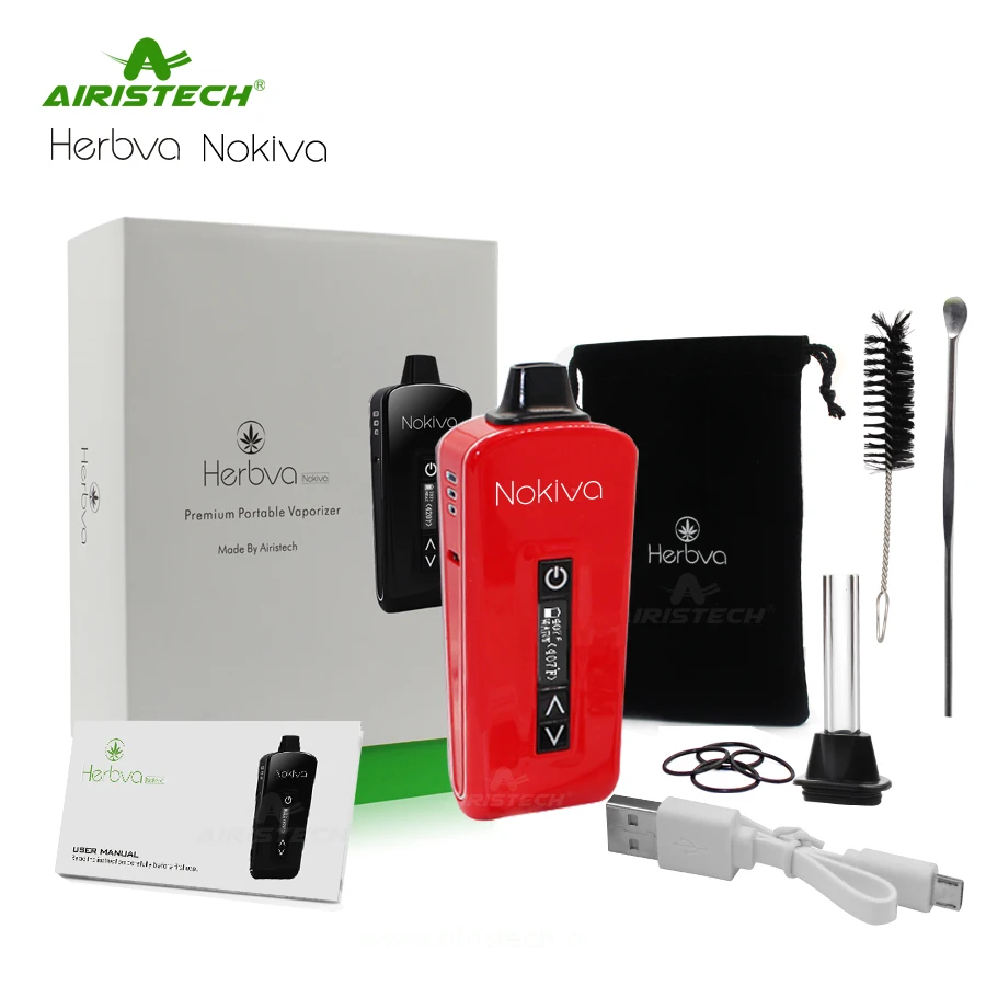 

Airistech Nokiva Vaporizer vape Pen ceramic coils heating chamber atomizer OLED Touch Screen Herbva Nokiva electronic cigarettes