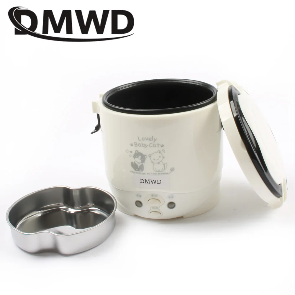 Мини рисоварка DMWD 1 л портативный Электрический Ланч бокс шкаф для разогрева