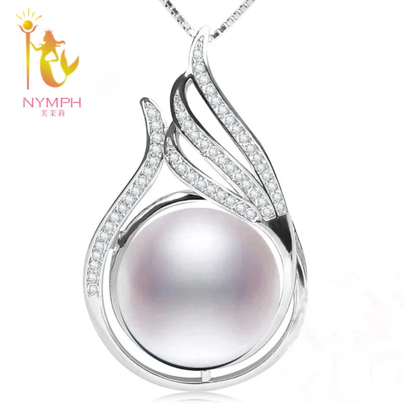 

[NYMPH] Pearl Necklace Pendant Fine Jewelry Maxi Natural Freshwater Pearl Wedding Party For Girl Women P059