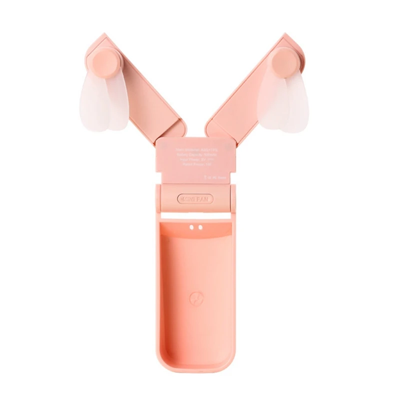 

Double Head USB Mini Fan Foldable Handheld Rechargeable Outdoor Portable Mute Small Fan Small Fan For Office