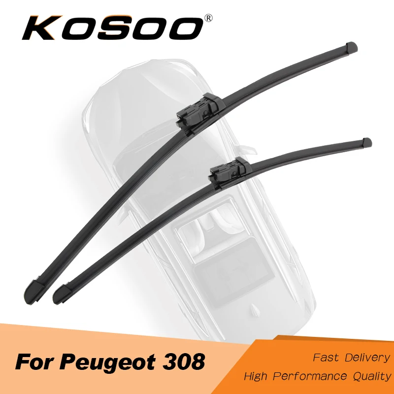 

KOSOO For Peugeot 308 T7 Hatchback/T7 SW/T7 CC/T9 SW/T9 Hatchback Model Year From 2007 To 2018 Car Natural Rubber Wiper Blades