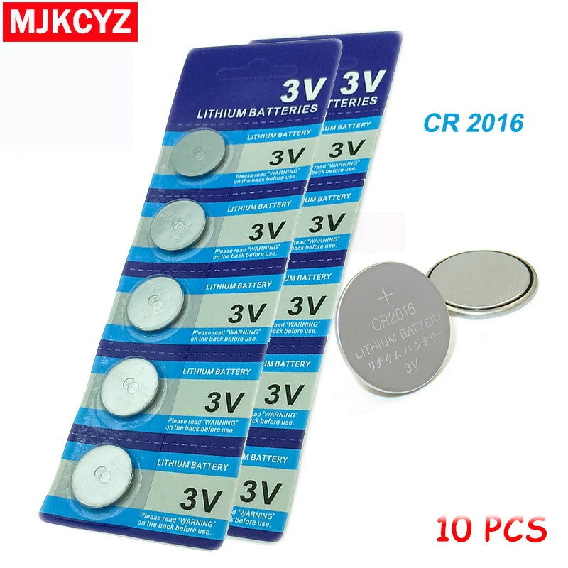 2 карты 10 шт. CR2016 3 В литий-ионный аккумулятор DL2016 ECR2016 LM2016 BR2016 Кнопка монета