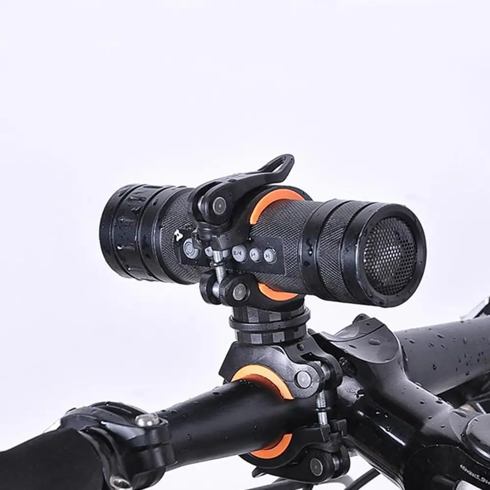 

Universal 360Rotation Orange Black Bicycle Flashlight Clip Cycling Mountain Road Bike Handbar Light Flashlight Clamp Torch