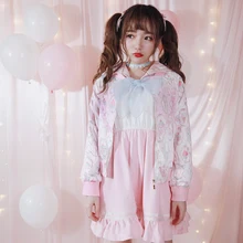 Платье принцессы милое пальто в стиле Лолита Bobon21 эксклюзивный дизайн для девочек мороженое палочка для выпечки Джерси куртка C1340