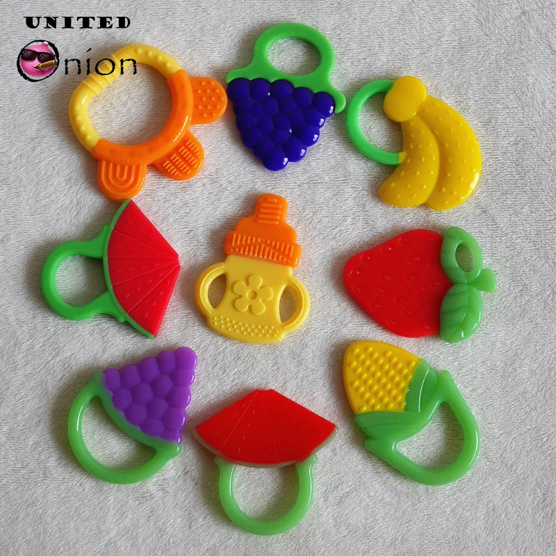 NEW Baby Fruits Teether teething toy kid Rattles child Vegetable Tooth