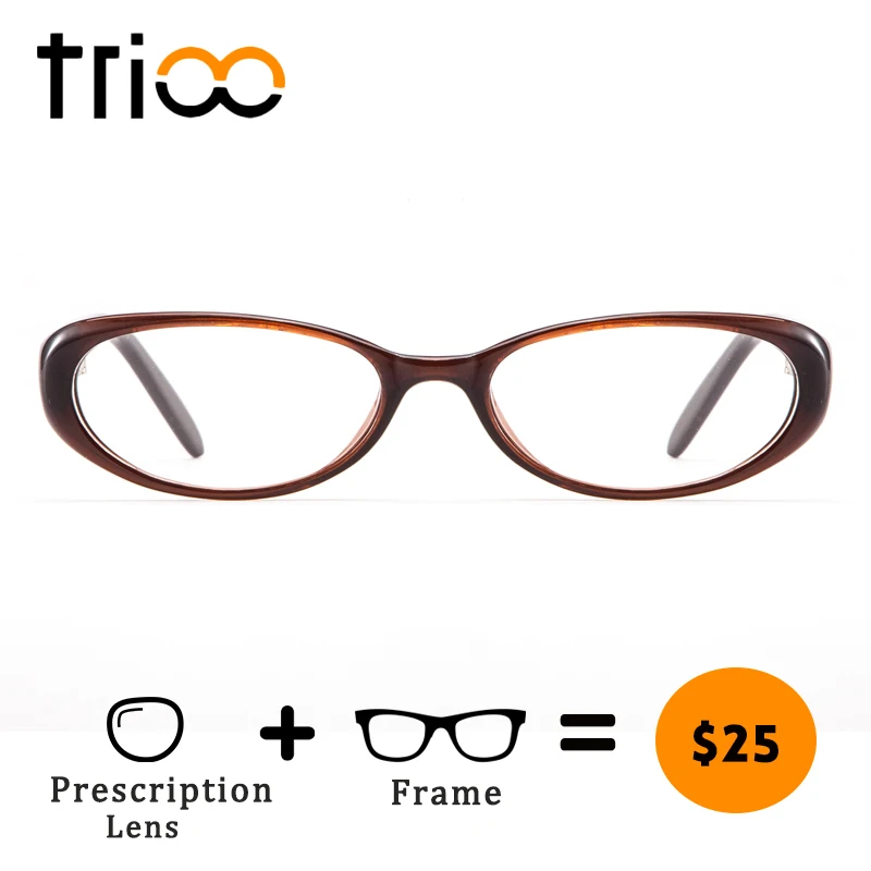 TRIOO винтажные маленькие очки по рецепту для женщин овальные качественные