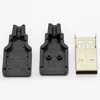 IMC-Conector de enchufe tipo A macho USB de 4 pines con cubierta de plástico negro, 10 Uds., novedad ► Foto 2/5