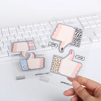 

Creative Stationery Korean Kawaii Thumbs Up Memo Pads Sticker notes Cute Praise Gift School Office Supplies school&office supply