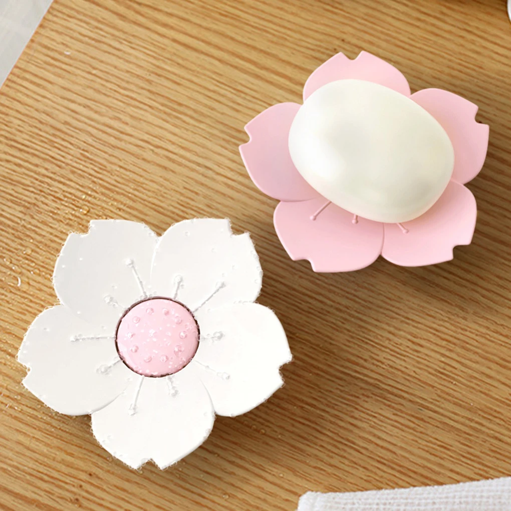 Слива Cherry Blossom мыло, мыльница панель обшивки цветок вишни мыло Пластик Box держатель