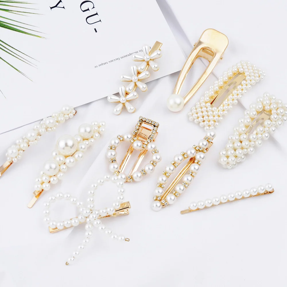 2 шт./компл. модные жемчужные цветы металлический зажим для волос гребень с картой