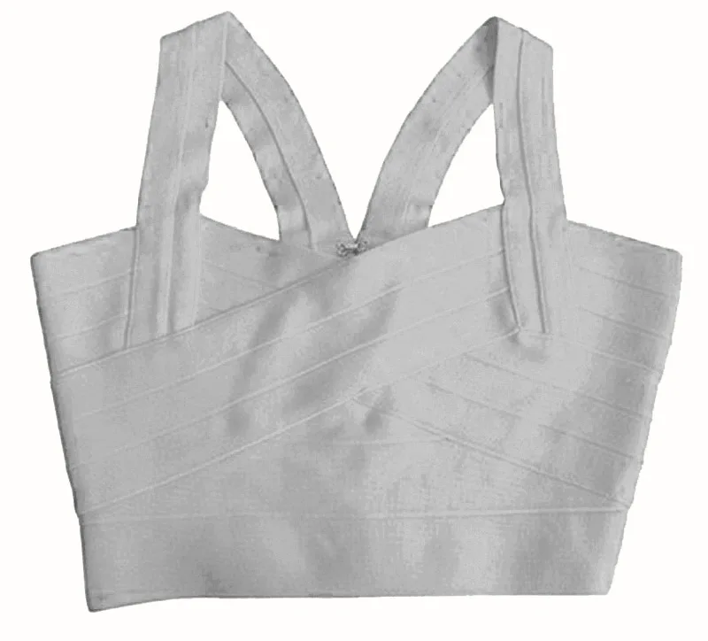 2019 new arrivals womens elastic bandage crop top spaghetti strap busty solid candy color v-neck hot sale  EV1529