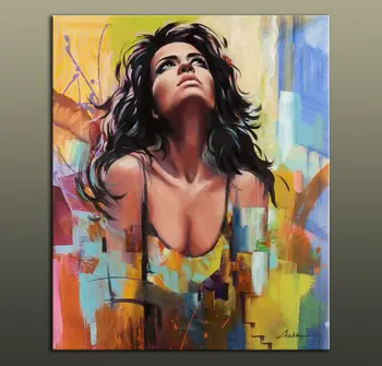 

100%Handmade MODERN ART nude female erotic portrait Prayer oil painting YH447