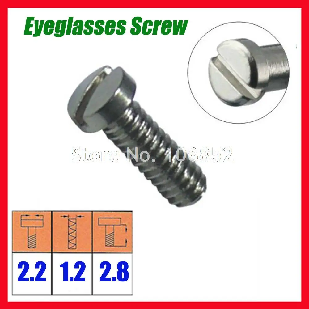 Size 2.2x1.2x2.8mm Eyewear glasses Eyeglasses screw optical accessories
