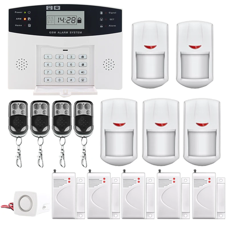 

Saful Wireless Home Security and GSM Alarm System LCD Display SMS Smoke Sensor top sale Russian/English/Spanish/French voice