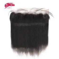 Ali queen hair отбеленные узлы девственные волосы швейцарские Кружева Фронтальная естественный цвет 12 "до 18" 100% человеческих волос перуанские