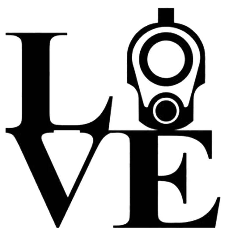 15X14.2CM LOVE 1911 Barrel Colt Gun Vinyl наклейки на автомобиль S8 0050|car sticker|firearms gunscar decal sticker |
