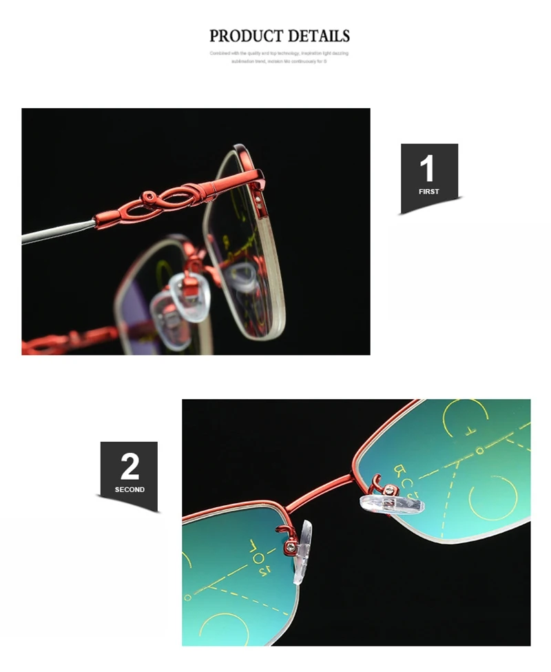 SOZOTU Multi-focal прогрессивные очки для чтения женщин очки при дальнозоркости очки для See Distance & Near + 2,0 + 2,5 + 3,0 + 3,5 YQ631