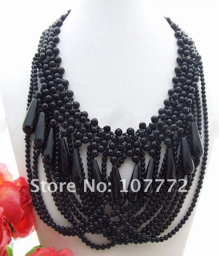 

Stunning! Multi Shape Onyx Necklace