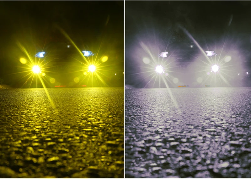 2 Цвет автомобильные передние противотуманные лампочки Светодиодный H1 H7 H8 H11 9005 9006 H3 880 881 2400LM 24 W 12 V автомобильный COB светодиодный противотуманный фонарь