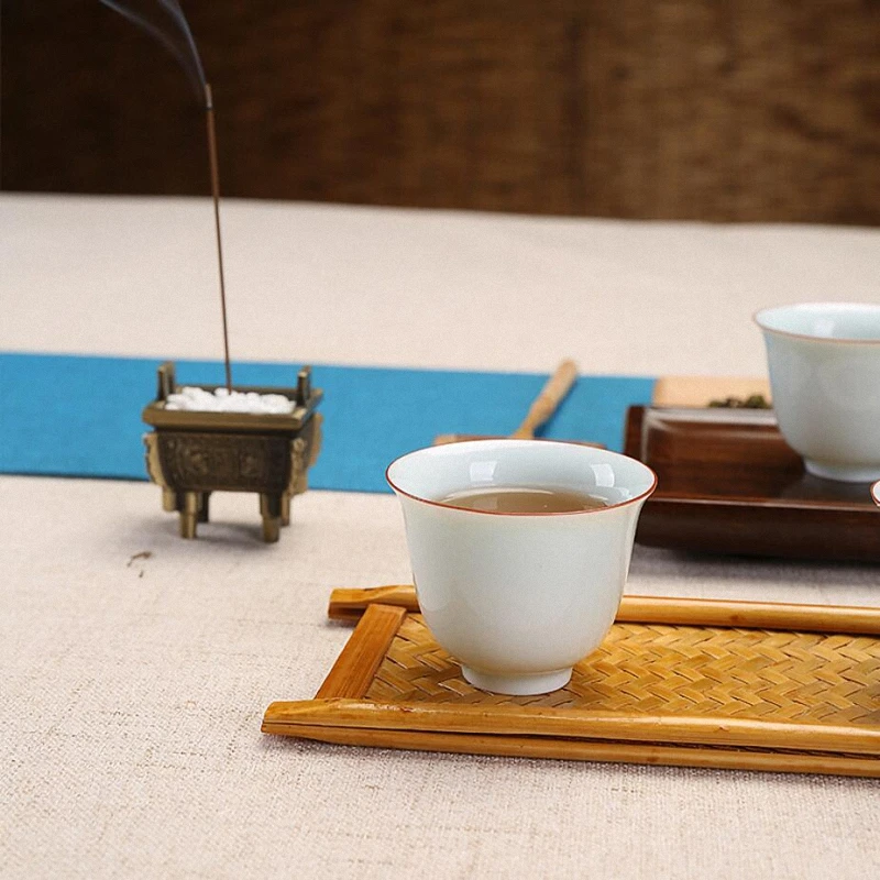 

Celadon Kung Fu Teacups High Quality Chinese Style Tea Cups Ceramic Kung Fu Tea Set Vintage Hand Made Tea Bowl