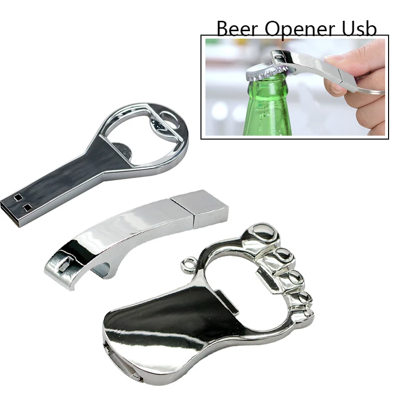 Mini Beer Bottle Opener Key Chain Usb Flash Drive Memory Stick Drives