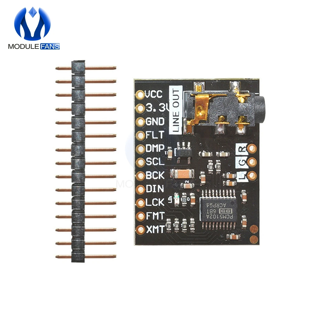 Звуковая карта для Raspberry Pi pHAT I2S модуль интерфейса IIC PCM5102 звуковая плата со