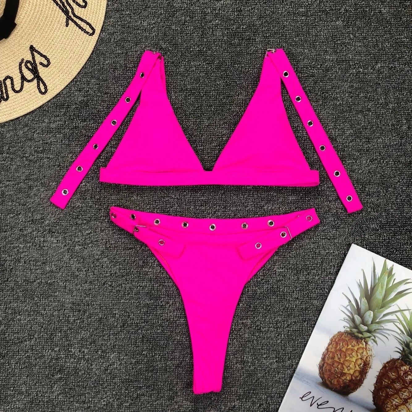 

Bikinis 2019 Mujer Swimwear Women Buckle Adjustable Ring Swimsuit Bathing Suit Women Bikini Maillot De Bain Femme Bikinis