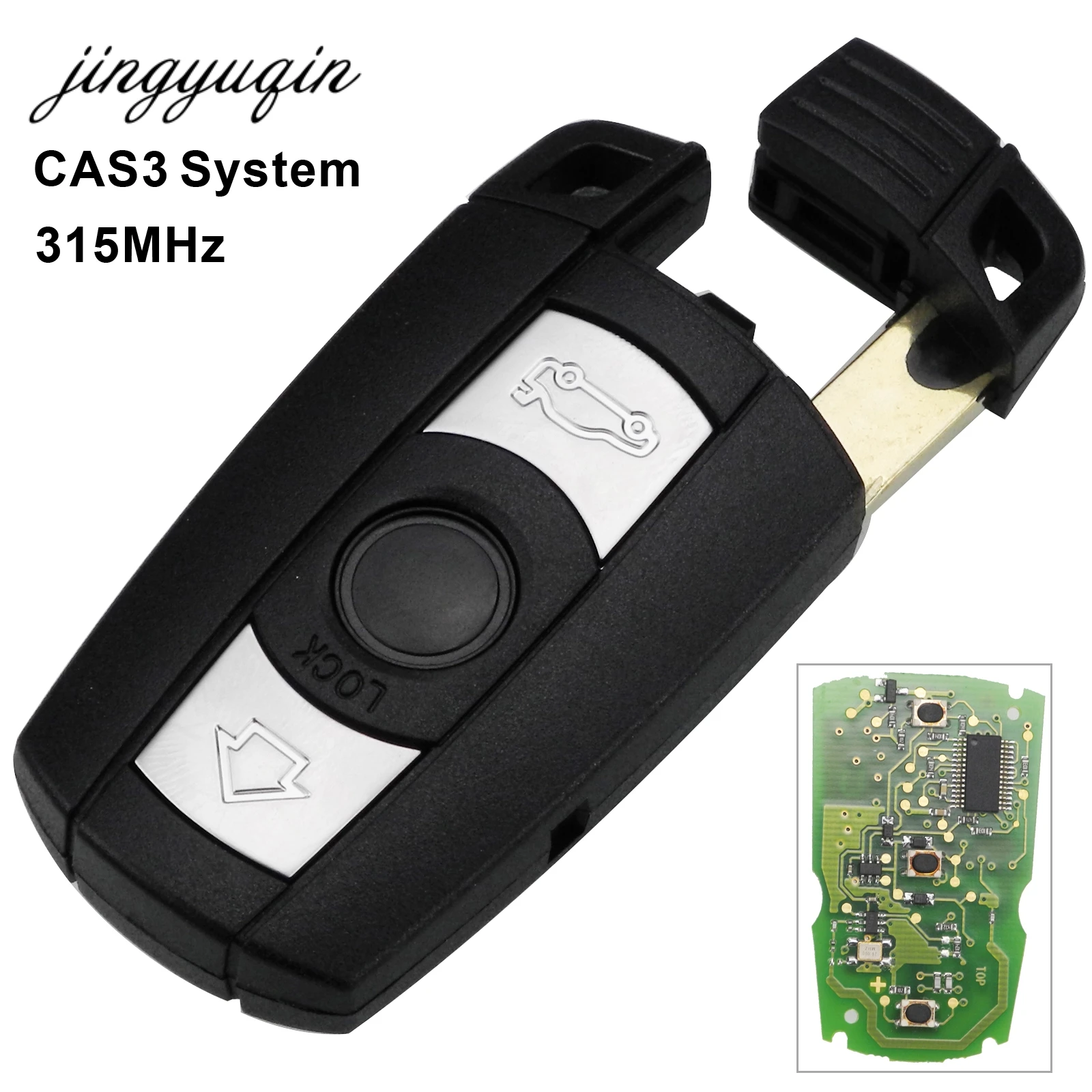 

jingyuqin Car Remote Smart Key DIY for BMW CAS3 X5 X6 Z4 1/3/5/7 Series 315MHz ID46 pcf7953 Keyless Entry Transmitter
