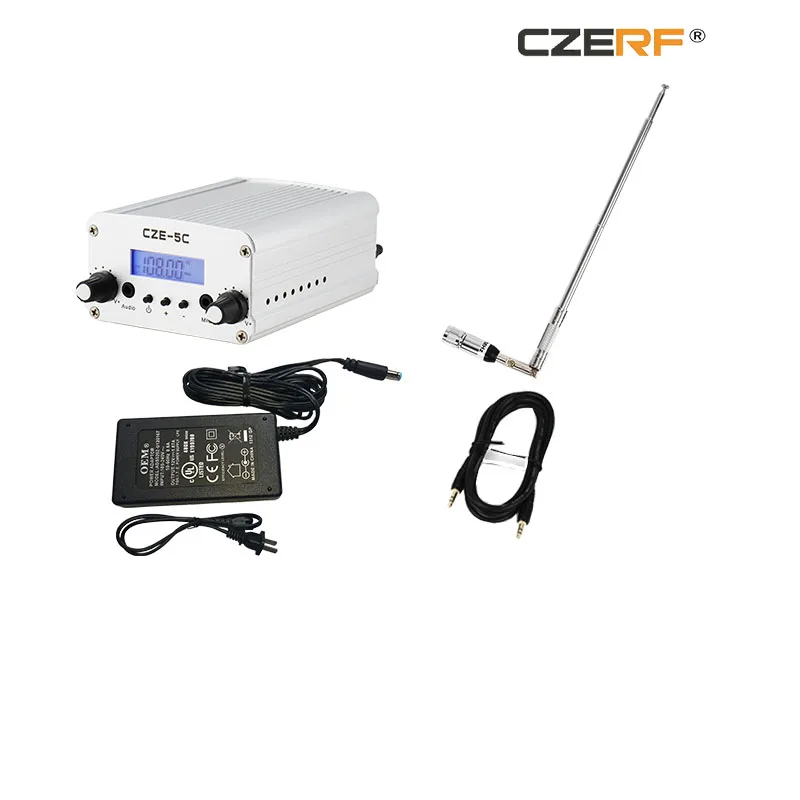 

CZE-5C 1w/5w Silver Color PLL Stereo Broadcast wireless fm transmitter kits